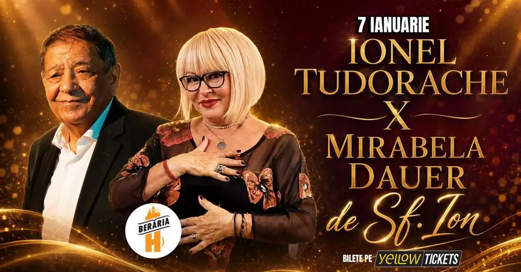 Concert Ionel Tudorache & Mirabela Dauer de Sf. Ion la Berăria H | 7 ianuarie 2027, joi, 07 ianuarie 2027 17:00, Berăria H